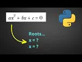 13 Solving a Quadratic Equation MATH IN PYTHON