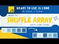 How to Shuffle an Array in JavaScript in Urdu Hindi Beginner Friendly Tutorial