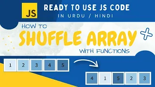 How to Shuffle an Array in JavaScript in Urdu Hindi Beginner Friendly Tutorial
