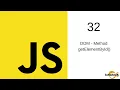 Javascript Tutorial in Hindi - 32 DOM Method getElementById in Javascript