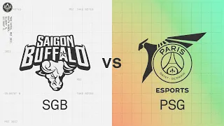 SGB vs. PSG | 2022 MSI Rumble Stage Day 4 | Saigon Buffalo Esports vs. PSG Talon