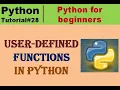 User Defined Functions in Python Python Tutorial in Urdu Hindi