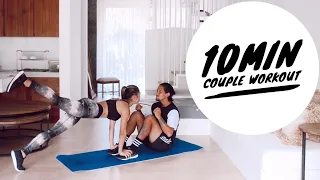 10 min home couple workout
