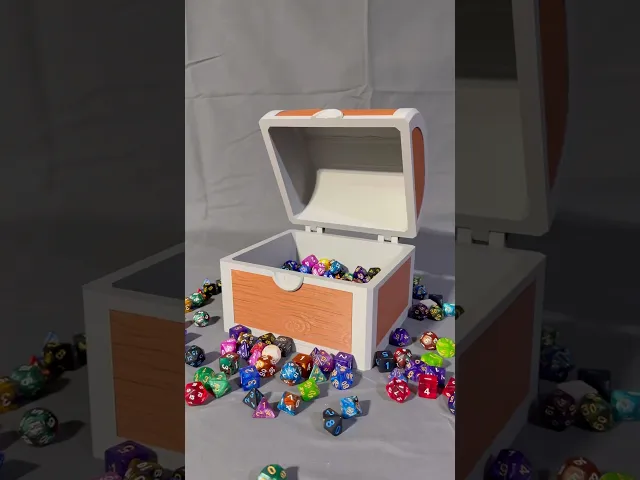 Custom DND Travelers Chest Dice Holder STL (3D Print File) video thumbnail
