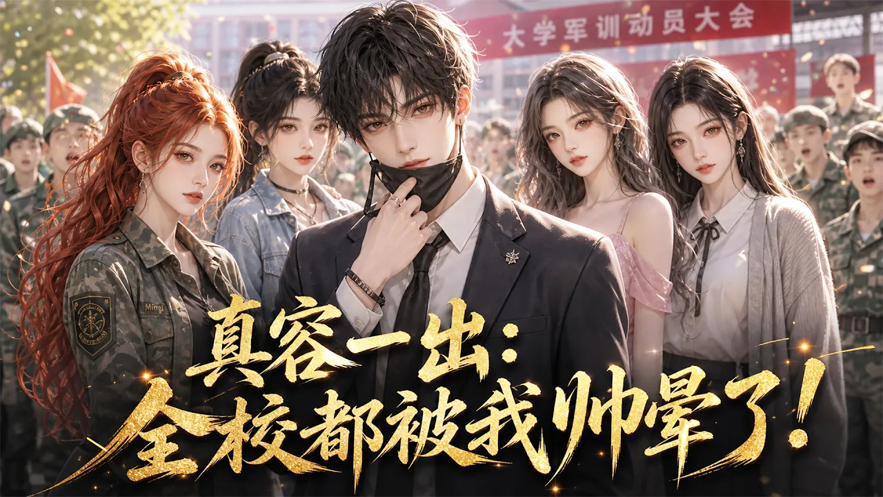 On the first day of university registration, a red-haired senior forcibly snatched off her face mask and was so stunned by how handsome he was that she fainted on the spot! The scene briefly spiraled