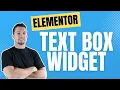 Elementor Text Box Widget 2023 Tutorial Step by step