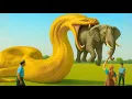 Download Lagu Heroic Rescue Team Saves Innocent Mother Elephant from Giant Python Attack on the African Savanna 🐘🐍