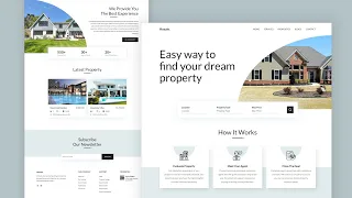 Build A Modern Responsive Real State Website Using HTML CSS JavaScript