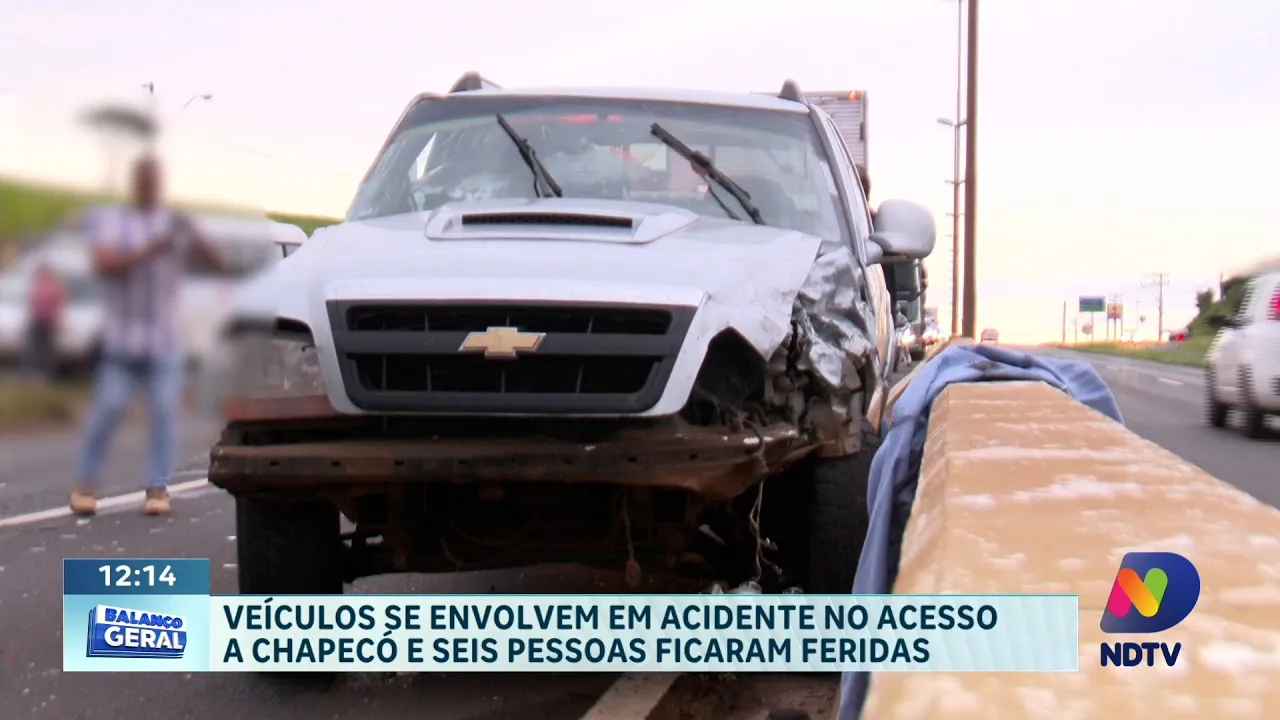 Acidente em Chapecó deixa feridos e congestionamento na BR-480