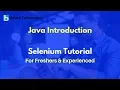 Java Introduction Selenium Tutorial For Beginners