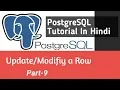 PostgreSQL Tutorial In Hindi Update Modified a row Part-9