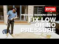How to fix a low or no pressure issue with a RYOBI pressure washer