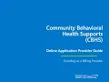 Instructions for CBHS Provider Registration in ProviderOne
