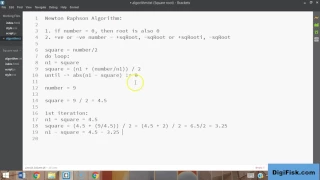 Javascript tutorials Square root App with Algorithm JS Part 2