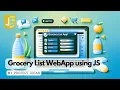 Grocery List using JavaScript HTML CSS JavaScript Projects