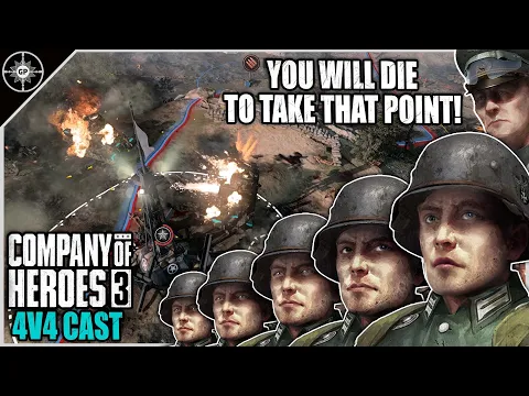 Dying to Take the Last VP!!! | 4v4 Winter Line | CoH3 Cast 2.0 #92