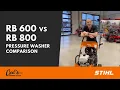 STIHL RB 600 vs RB 800 Pressure Washer
