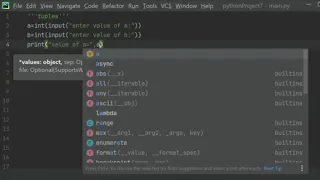 swap two values using tuple