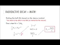 Radioactive Decay Math AHL Equations