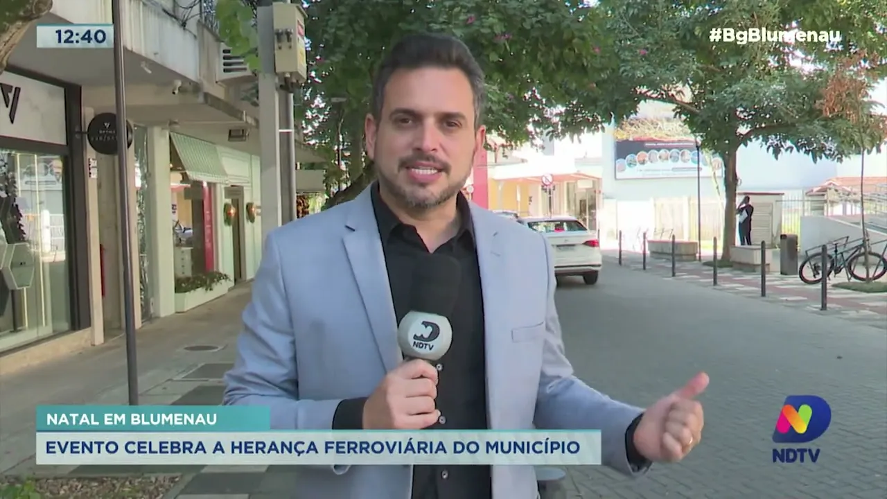 Natal em Blumenau celebra a herança ferroviária do município