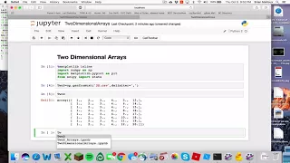Python Two Dimensional Numpy Arrays
