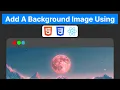 Add A Background Image Using HTML And CSS in React JS React JS Tutorial for beginners
