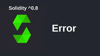 Error Solidity 0 8