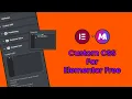 How to use Custom CSS with Elementor Free Version Elementor Page Builder 2022