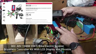 36v 48v 60v Controller Kit E-Bike Electric Scooter Brushless Controller with LCD Display Throttle