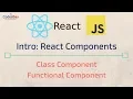 React JS The Components Class Component Functional Component
