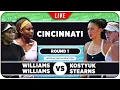 SERENA VENUS vs KOSTYUK STEARNS WTA Cincinnati 2026 LIVE Tennis Watchalong