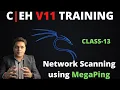 Network scanning using megaping gui tools step by step guide CehV11 Training Certification
