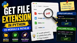 How to Get File Extension in Python Python Get File Extension From Path Python Os and Pathlib
