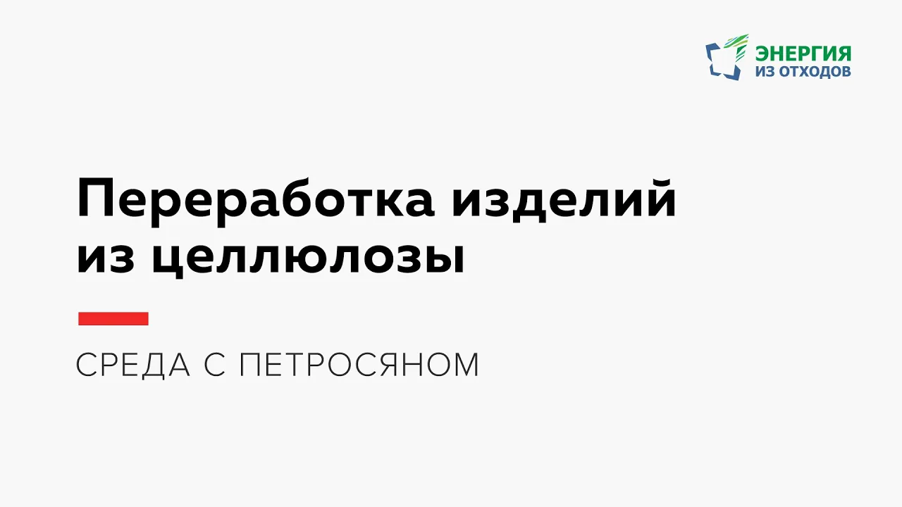 Переработка изделий из целлюлозы