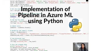Implementation of Pipeline in Azure ML using Python