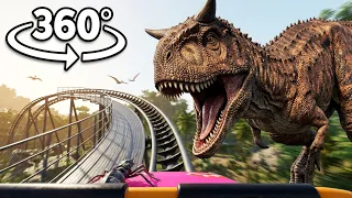 Roller Coaster: Dinosaur Park Ride 🦖 | VR 360