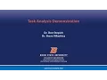 Task Analysis Demonstration
