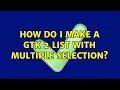 How do I make a GTK 2 list with multiple selection