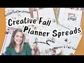 Custom October Planner Spreads Pumpkin Patch Halloween Fall Winnie the Pooh Themes