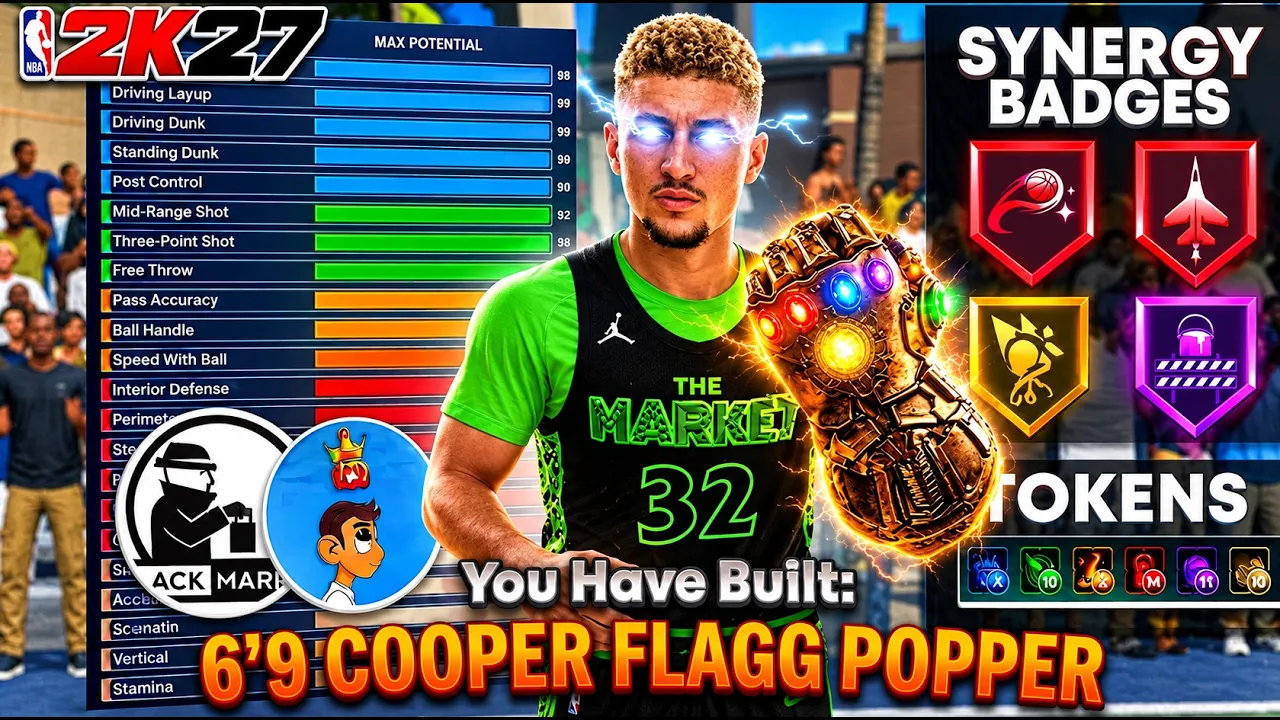 THIS 6'9 COOPER FLAGG BUILD CAN DO EVERYTHING! 🤯 BEST POPPER/PF BUILD ON 2K27!: video thumbnail