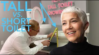 Comparison Tall Toilet vs with Regular Height Toilets