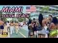 Miami Ocean Drive 4th of July 2026 Walk Packed South Beach 4K