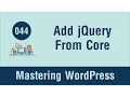 Mastering WordPress in Arabic - Enqueue jQuery From WordPress Core
