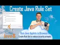 Oracle Java - Create Java Rule Set