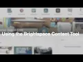 Brightspace Content Tool Part 1
