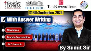 4 September 2026 | Editorial Discussion | Brands Overreaction, SCO summit, New borns