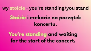 Polish Verb STAC to Stand in Present Tense