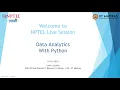 Data Analytics With Python NOC24-CS20 Live Session 6 NPTEL