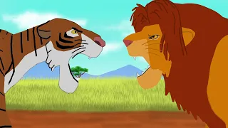 Simba VS Shere Khan Lion King Vs The Jungle Book Disney Characters Animation Fight  Simba VS Shere Khan Lion King Vs The Jungle Book Disney Characters Animation Fight