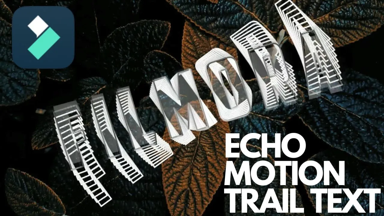 efek teks echo motion trail